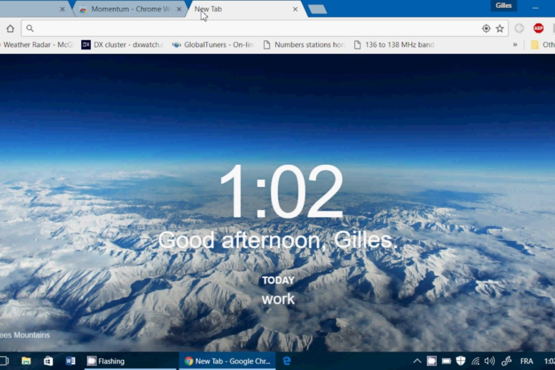 momentum new chrome tab